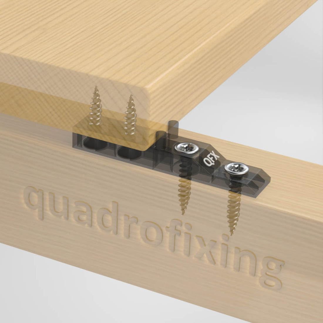 QUADRO CLIP – Unsichtbares Befestigungssystem für Holzterrassen | 100 Stück | Hochbelastbares Polyamid mit Glasfaserverstärkung | UV- und Frostbeständig