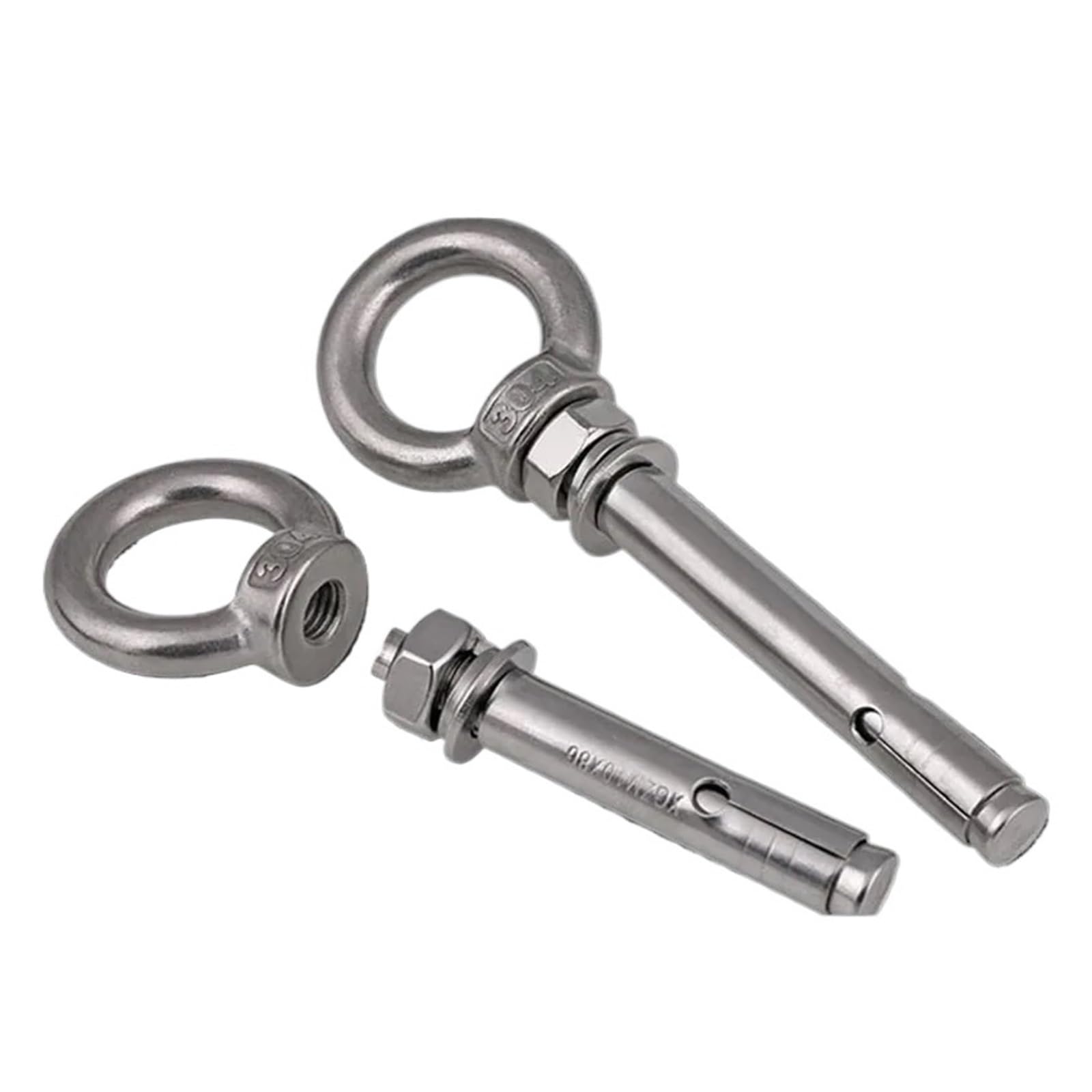 Pernos de expansión con anilla Anclajes de expansión for manguitos hormigón M8, pernos elevación acero inoxidable 304 A2-70 (50-150 mm)(M8X150mm-5pcs)