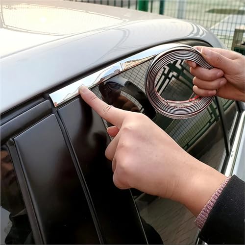 Bande chromée autocollante de 20mm pour portière latérale de voiture de 5M