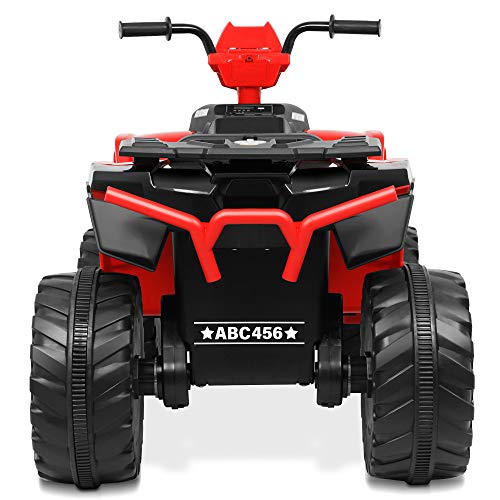 image for Kidzone 12V Electric Kids Ride-On Car ATV with DIY License Plate, 4 Bi