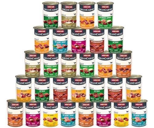 Animonda GranCarno 30x 400g Mix | garantiert 10 Sorten enthalten | Getreidefreies Hundefutter, Nassfutter Animonda GranCarno 30x 400g Mix | garantiert 10 Sorten enthalten | Getreidefreies Hundefutter, Nassfutter