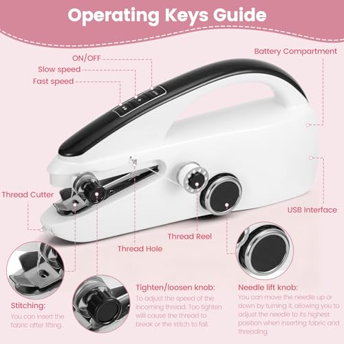 image for LEETAT Handheld Sewing Machine for Beginners, Easy to Operate and Fast