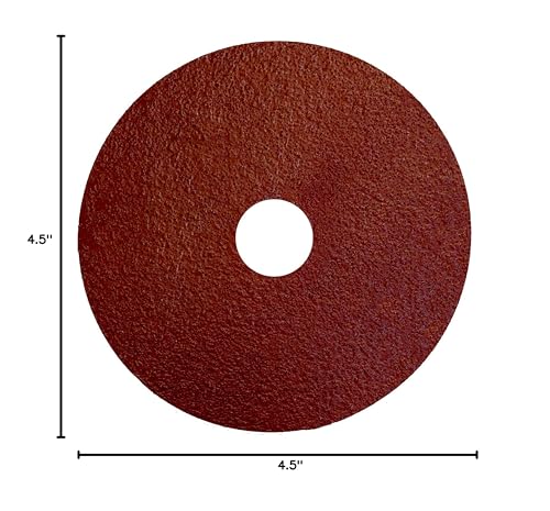 Image of Weiler 60403 Tiger Aluminum Resin Fiber Sanding & Grinding Disc, 4-1 /2 inch Diameter, 60 Grit, 7 /8 inch Arbor Hole (Pack of 25)