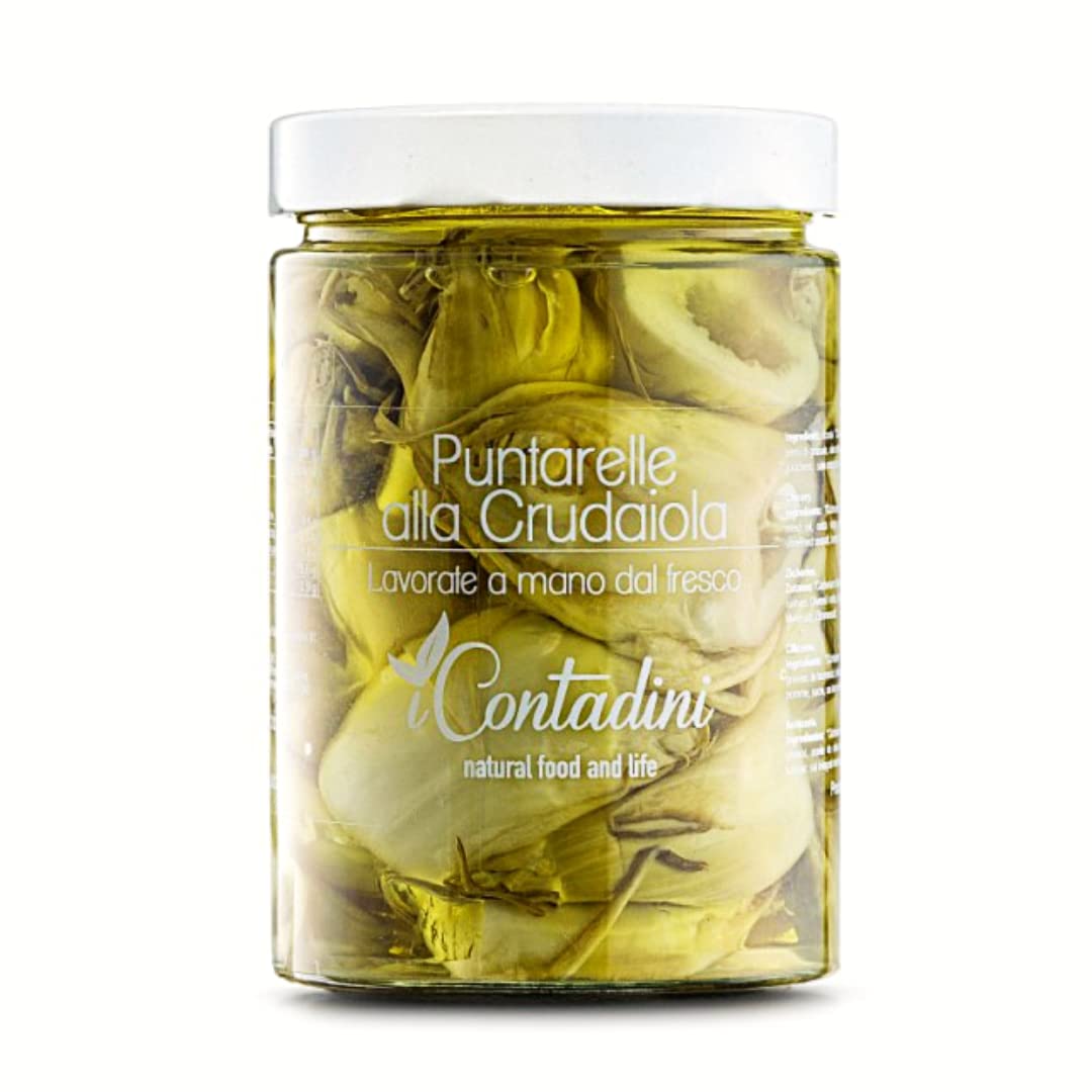 Italian Puntarelle alla Crudaiola | Puntarelle Chicory Sprouts Imported from Puglia | Premium Quality, All Natural Ingredients, No Preservatives Added | 18.3oz (520g) (Pack of 2)