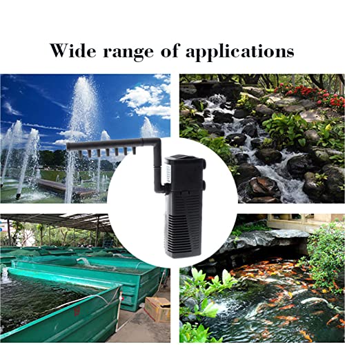 SOUSLOW Pompa sommergibile con Filtro per Acquario 3 in 1 con Asta di spruzzatura, Pompa con Filtro Integrata, Adatta per Piccoli acquari/acquari per Tartarughe/acquari, 5W - Image 6
