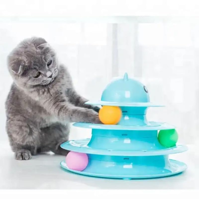 PSK PET MART 2024 Pet Interactive Movement Toys Cat Toy Roller 3 Layers Roller Exercise Tracks Tower Interactive Cat Toy Ball (B0CS337Y2K) Amazon Price History, Amazon Price Tracker