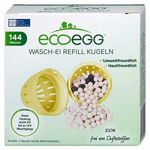 ECOEGG WASH Egg Refill Original - Environmentally Friendly Natural Detergent for All Kinds of Laundry - 144 Washes | Denmark