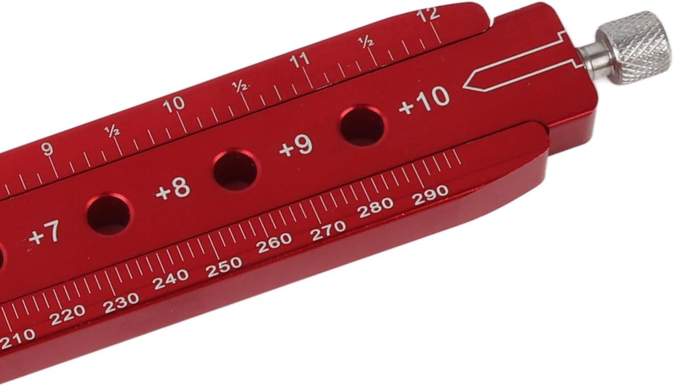 aqxreight Woodworking Scriber Adjustable Circle Marking Tool for Wood Metal and Plastic with Aluminum Alloy Construction and Clear Inch Scale for Drafting and Carpentry