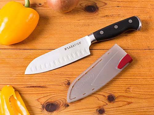 Sabatier Edgekeeper Stainless Steel Self-Sharpening Utility Knife 12cm , Ideal for Mincing Herbs, Cutting Vegetables and Fileting Fish, Grey - Image 2