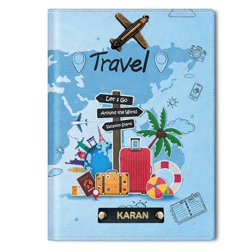 Giftsclub Unisex Polyethylene Multicolor Lightweight Snap Closer Passport Cover (Casual)