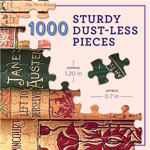 eeBoo Vintage Library 1000 Piece Square Jigsaw Puzzle, 23" x 23" by eeBoo - Used condition - Image 2