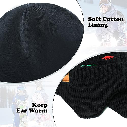 Image of POXIMI Baby Boy Winter Hat Toddler Warm Beanie Girl Knit Hats with Earflap Kid Cute Earmuffs