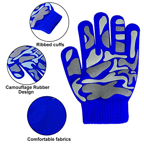 Hicdaw 6 Pairs Kid's Winter Gloves - Stretchy Warm Knit Gloves for Boys or Girls2