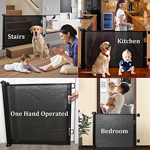 Upgraded Retractable Baby/Pet Gates - Silent One Handed Operation 150x86CM Gates Suitable for Dog, Child and Baby Indoor/Outdoor - Image 6