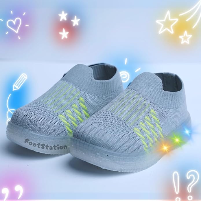 Image of Kids Slip-On LED Light Shoes, Pack of 2 (Combo)