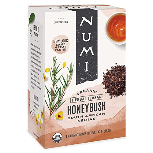 Numi Organic Tea Honeybush, Herbal Teasan In Teabags, 18-Count Box (Pack Of 6) ( Value Bulk Multi-Pack) #TOP26