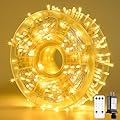 JMEXSUSS 400 LED Christmas Lights Outdoor Waterproof, 132ft Warm White Christmas Lights Plug in with Remote,8 Modes String Lights for Outside Holiday Wedding Camping Decorations