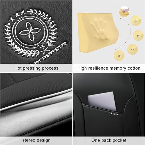 Image of Full Set Seat Covers for Volkswagen Golf SportWagen 2015-2019, Gray-White