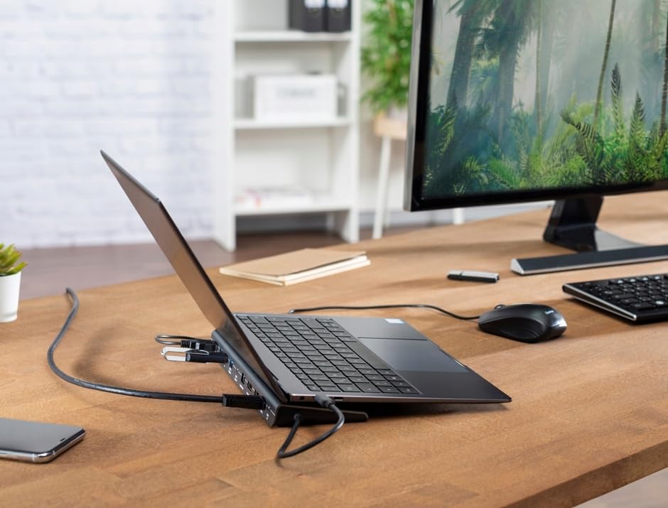 Station d'accueil USB C 14-en-1 - NOVOO - Double Moniteur - 100W PD - HDMI/DisplayPort - Noir Station d'accueil USB C 14-en-1 - NOVOO - Double Moniteur - 100W PD - HDMI/DisplayPort - Noir