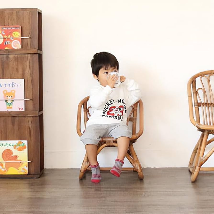 Amazon.co.jp: KAGLAB ラタンキッズチェア 子供いす 籐家具