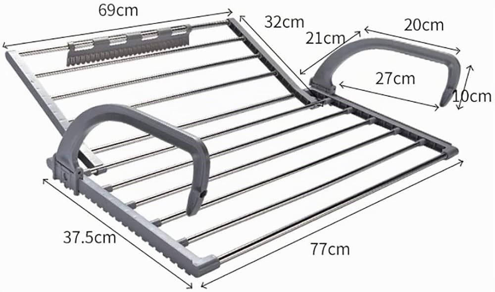 Stendibiancheria da balcone, ringhiera, finestra, termosifone, stendibiancheria, piccola