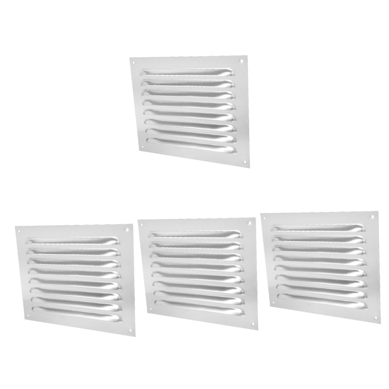 4 Piezas Rejilla Ventilación Cuadrada Acero Inoxidable Cubierta Retorno Aire Protección Exterior Fácil Instalación para Hogar Oficina