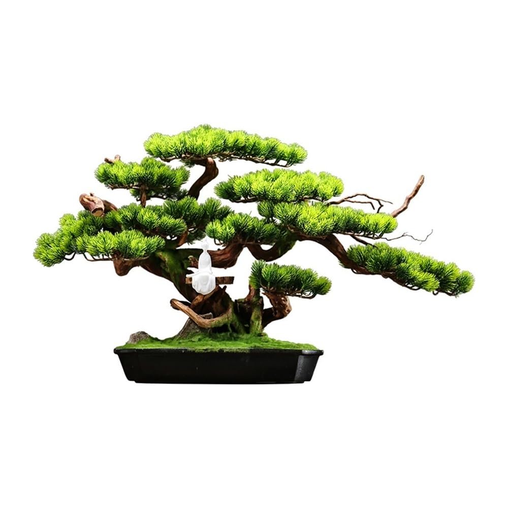 GTHTUHFD Artificial Plants, Indoor Fake Tree Home Greenery Bonsai Ornaments Feng Shui Artificial Pine,Home Decor