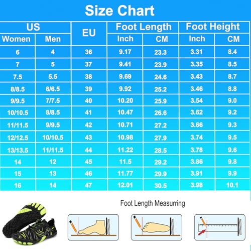 Image of Beach Water Shoes for Women Men Quick Dry Non-Slip Wide Toe Hike Barefoot Footwear for Beach Pool Aqua Swim Surf Walk