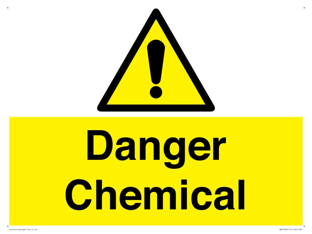 Danger Chemical Sign - 400x300mm - A3L