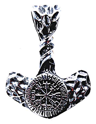 Kiss of Leather 384 - Colgante de Martillo de Thor, Plata de Ley 925