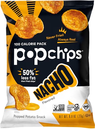 Popchips Nacho Potato Chips, 0.8 Oz (Pack of 6)