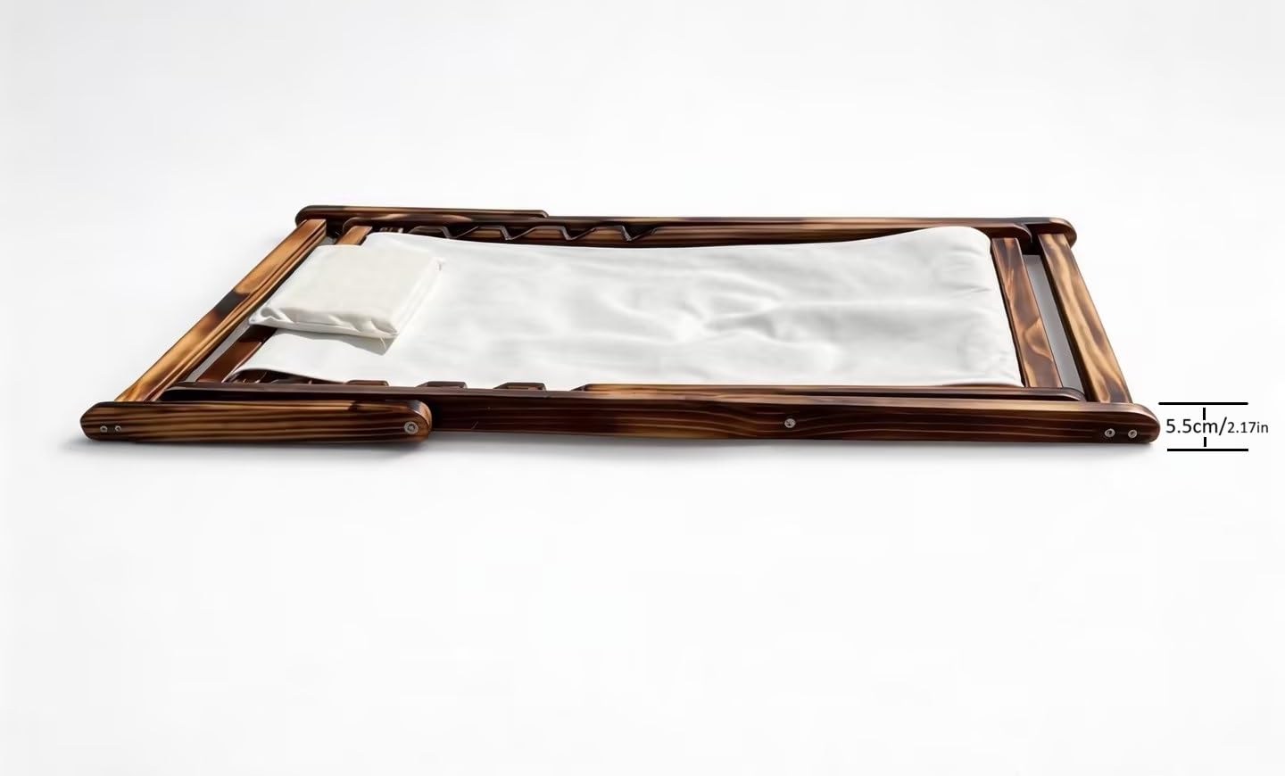 Heehee Tumbonas de Madera, Gran tamaño y Anchura Extra, con Altura Ajustable; sillas Plegables; tumbonas de Madera para jardín y Exterior, Ideales para la Playa y la Piscina, con suspensión de Lona