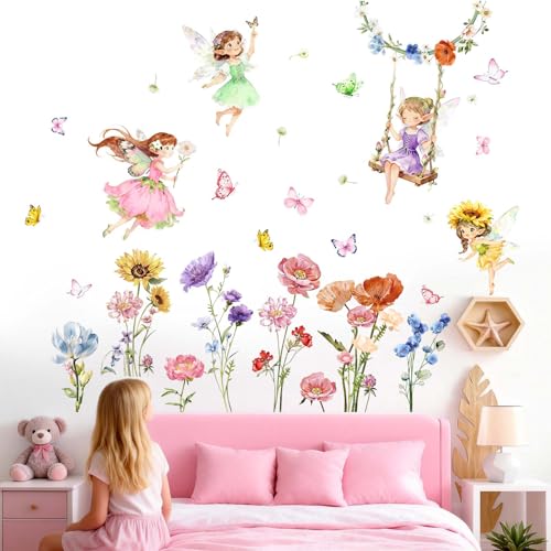 Vinilos decorativos de hada para paredes infantiles miniatura 1
