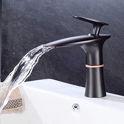Robinet mitigeur en laiton platinum B cascade pour lavabo chic