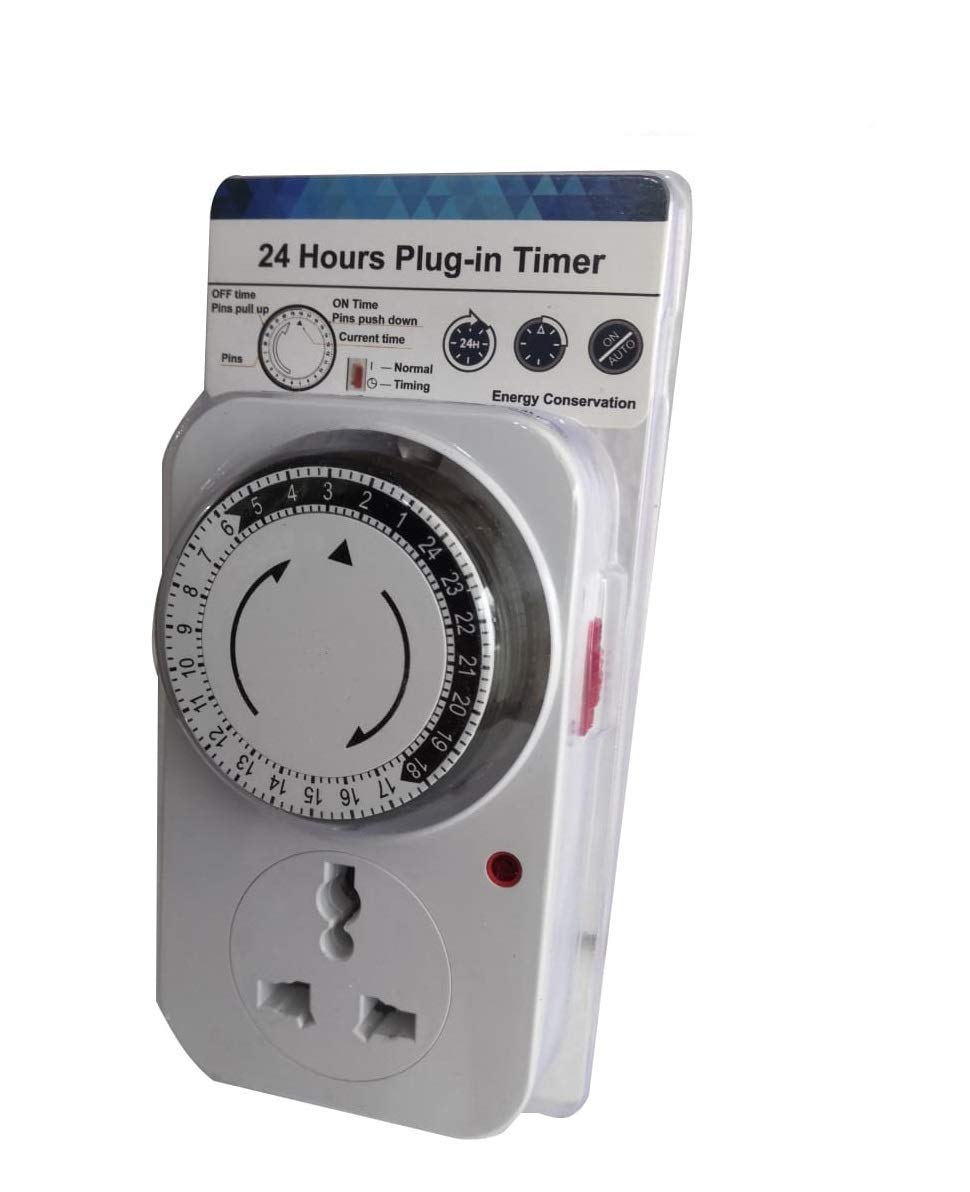 Quick Sense 24-Hour Plug-in Mechanical Timer Switch | Automatic On/Off Switch for Lights, Appliances & Water Pumps | Energy-Saving Timer Plug Socket for Home & Office (White, 230V, 16A) Quick Sense 24-Hour Plug-in Mechanical Timer Switch | Automatic On/Off Switch for Lights, Appliances & Water Pumps | Energy-Saving Timer Plug Socket for Home & Office (White, 230V, 16A)