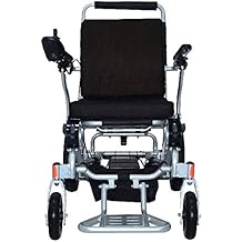 MAKJUNS Electra 7 HD Wide Bariatric Foldable Wheelchair - 400 lbs Capacity, 60 lbs Weight, 12" Tires, 21" Seat, 250W Motors, Black, Stainless Steel Frame
