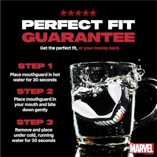 Marvel Venom Sports Mouthguard Dual Layer Premium Protection Junior Gum Shield with Case for Boxing, MMA, Rugby, Martial Arts, Judo and All Contact Sports - 4