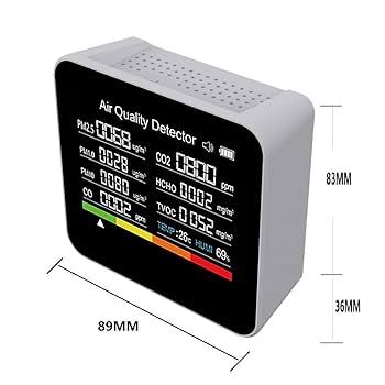 ✨残り１点✨ 空気品質モニター温度および相対湿度CO2メーター Amazon.co.jp: KONGNY 9イン1空気質モニター CO2メーター 二酸化