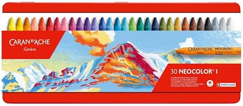 Neocolor I - Pasteles de cera resistentes al agua 30 colores