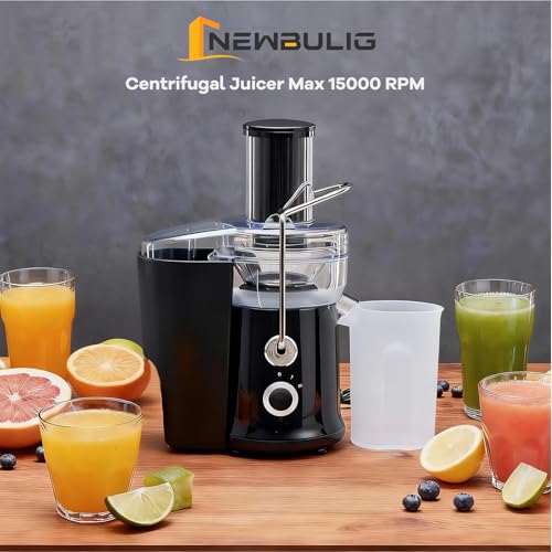 Image of NEWBULIG Centrifugal Juicer, 2.6 inch Feed Chute, Black