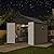 Patiowell 8 x 10 ft Outdoor Storage Shed with Floor and Light, Heavy Duty Resin Shed with Combination Lock, Easy-Assemble with Fewer Screws, All Weather Plastic Shed for Backyard, Patio, Garden, Pool