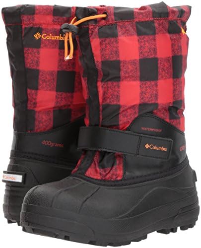 Columbia Kid's CHILDRENS POWDERBUG™ FORTY PRINT Boot, Black, Orange Blast, 9 M US Little Kid | Image 6