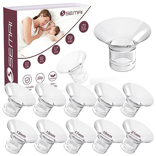 Image of Flange Insert 10PCS 13/15/17/19/21mm for Momcozy S9/S9pro/S10/S12/S12pro/Medela/Tsrete/Spectra/Bellababy etc 24mm Wearable Breast Pump, Reduce 24mm Tunnel Down to Other Correct Size