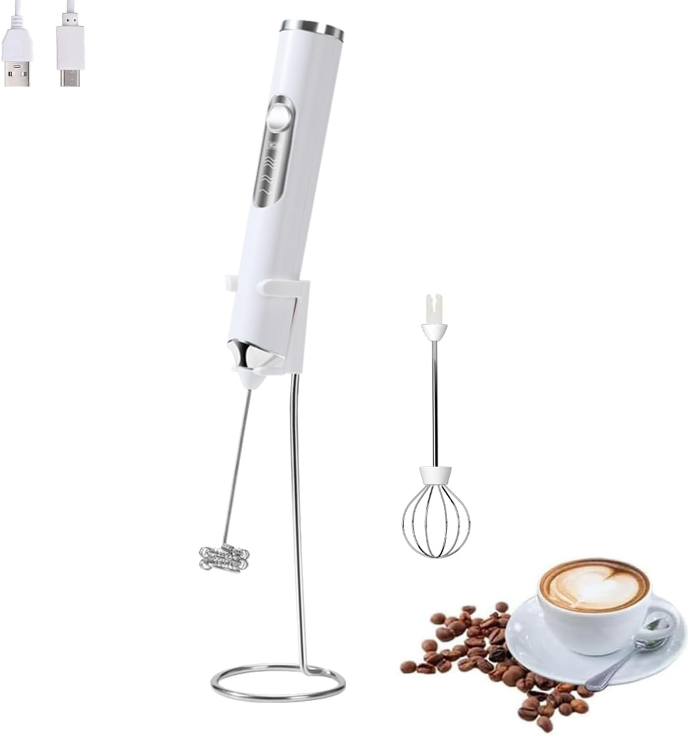 Mousseur à lait électrique rechargeable USB - CHICHENG - 3 vitesses