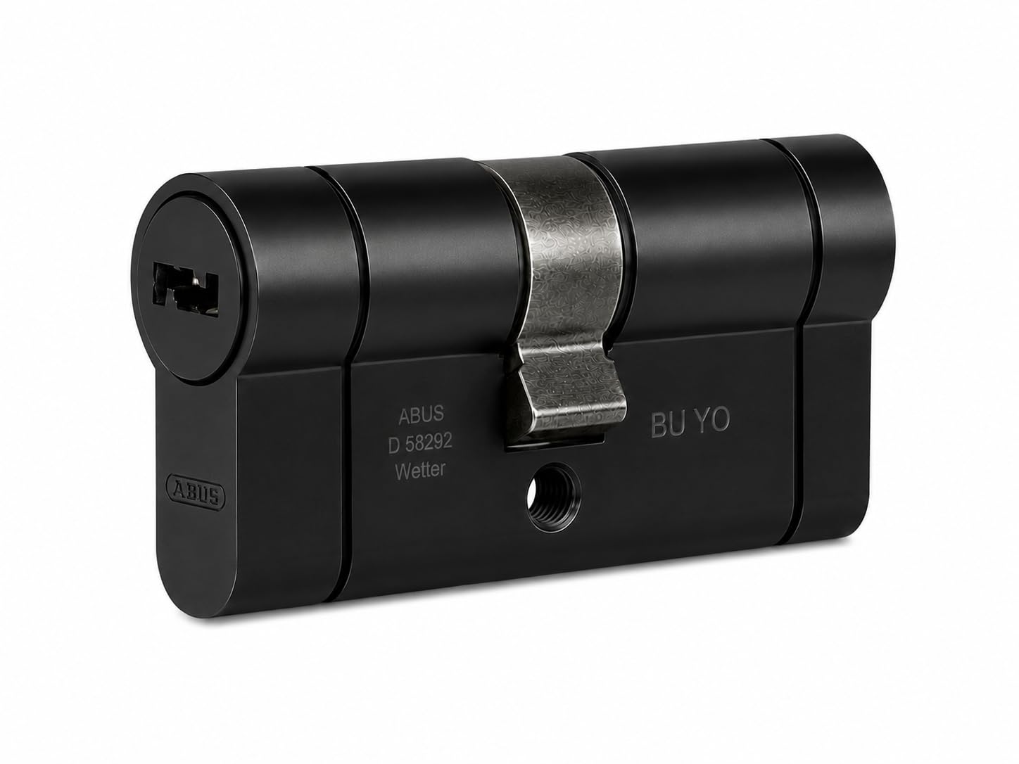 Abus Cylindre de Porte D66PS Noir avec Fonction Débrayable et Caractéristique Pre-Snap, 30x40 mm, 5 Clés Incluses