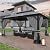 Kurapika 12' x 16' Hardtop Gazebo, Outdoor Metal Gazebo with Galvanized Steel Double Roof Canopy, Curtain and Netting, Aluminum Permanent Pavilion Gazebo for Patio, Backyard, Lawn, Grey