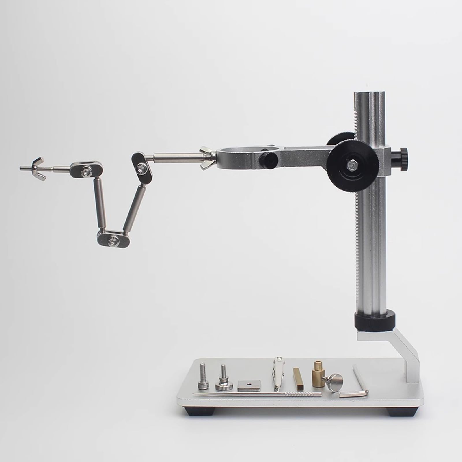 Kit Armatura Stop Motion, Braccio Rig in Acciaio Inox e Lega di Alluminio, Supporto Binario 20cm, con 6 Connettori, Supporto Regolabile per Animazione Stop Motion e Fotografia Time-Lapse