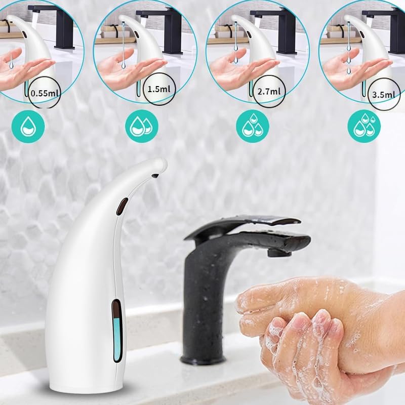 Automatic Liquid Soap Dispenser, 300ml Touchless with Infrared Sensor Soap Dispenser Automatic,for Kitchen, Bathroom, Hotel, Restaurant(No Batteries Included)