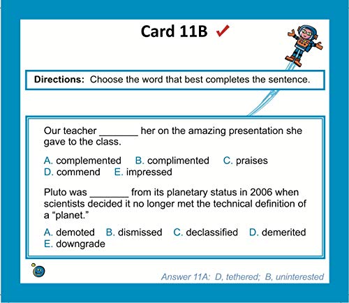 Testingmom.com Cogat Test Prep Flash Cards – Grade 6 (Level 12) - Grade 7 (Level 13/14) – 140+ Practice Questions – Tips For Higher Scores On The 6Th Grade - 7Th Grade Cogat – Verbal & Non-Verbal #TOP2