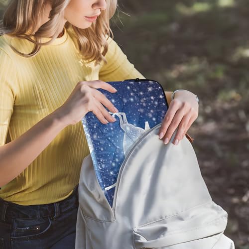 Funda para portátil de 13-14 pulgadas impermeable azul con reno miniatura 6